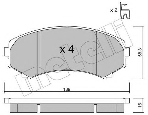 Комплект гальмівних колодок (дискових) JAPANPARTS арт. 2203990