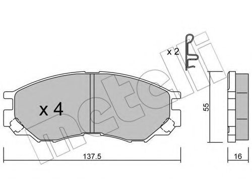 Комплект гальмівних колодок (дискових) JAPANPARTS арт. 2204010