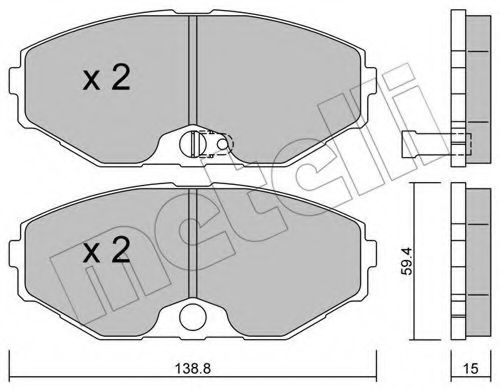 Комплект гальмівних колодок (дискових) BREMBO арт. 2204050