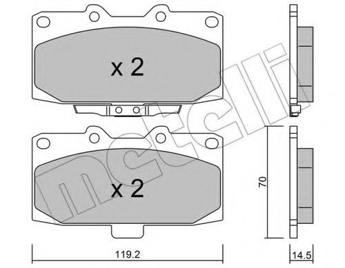 Комплект гальмівних колодок (дискових) JAPANPARTS арт. 2204130