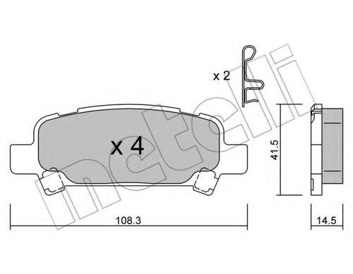 Комплект гальмівних колодок (дискових) BREMBO арт. 2204140