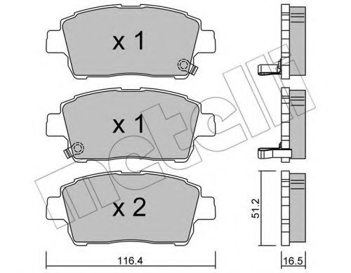 Комплект гальмівних колодок (дискових) JAPANPARTS арт. 2204230