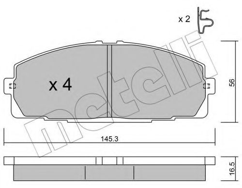 Комплект гальмівних колодок (дискових) BOSCH арт. 2204340