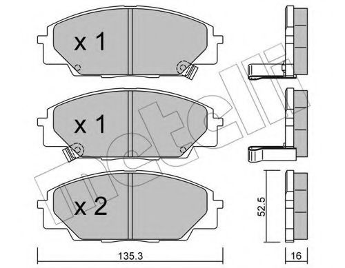 Комплект гальмівних колодок (дискових) BREMBO арт. 2204350