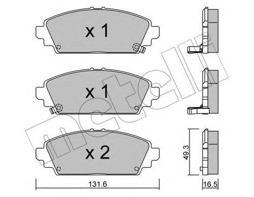 Комплект гальмівних колодок (дискових) BREMBO арт. 2204630