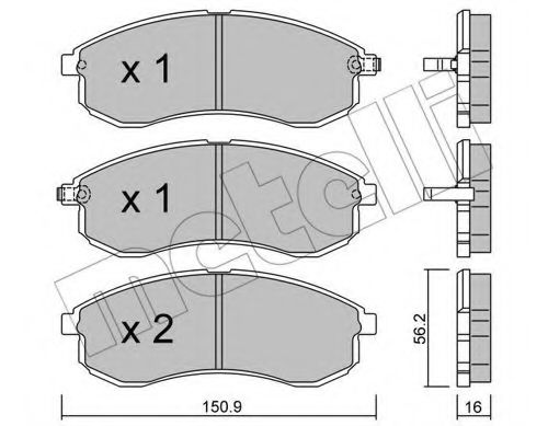 Комплект гальмівних колодок (дискових) BLUEPRINT арт. 2204820