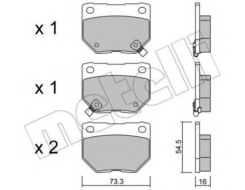 Комплект гальмівних колодок (дискових) BREMBO арт. 2205010