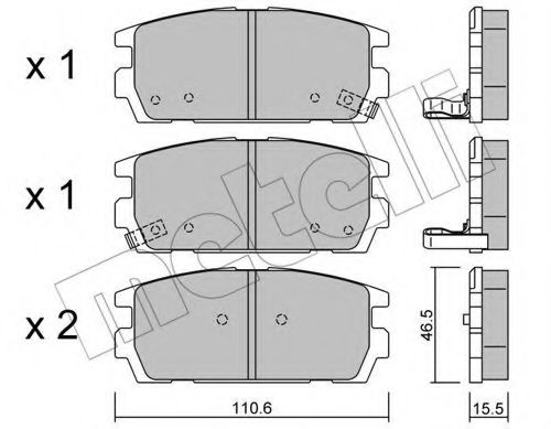 Комплект гальмівних колодок (дискових) BREMBO арт. 2205070