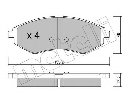 Комплект гальмівних колодок (дискових) BREMBO арт. 2205080