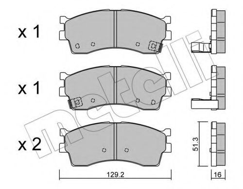 Комплект гальмівних колодок (дискових) BLUEPRINT арт. 2205120