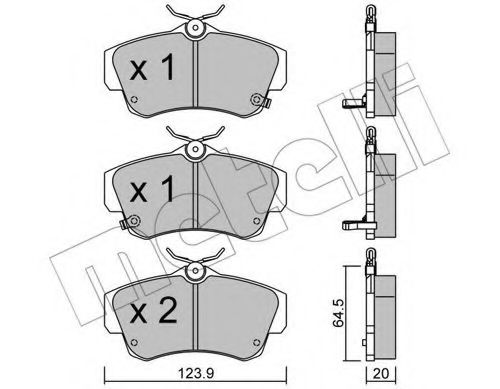 Комплект гальмівних колодок (дискових) JAPANPARTS арт. 2205210