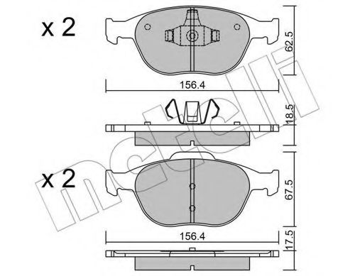 Комплект гальмівних колодок (дискових) REMSA арт. 2205330