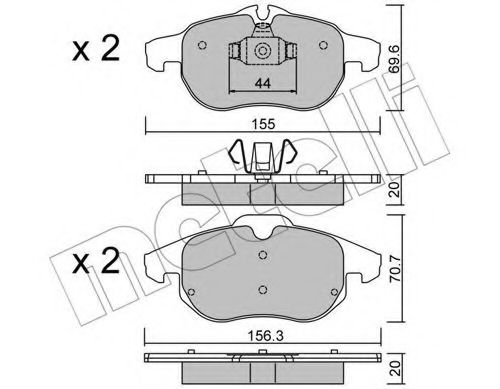 Комплект гальмівних колодок (дискових) REMSA арт. 2205400