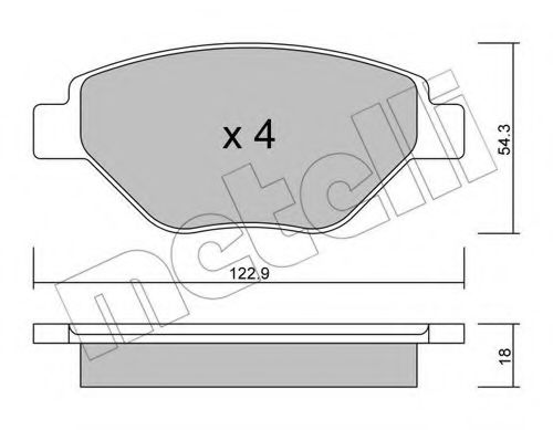 Комплект гальмівних колодок (дискових) BREMBO арт. 2205430