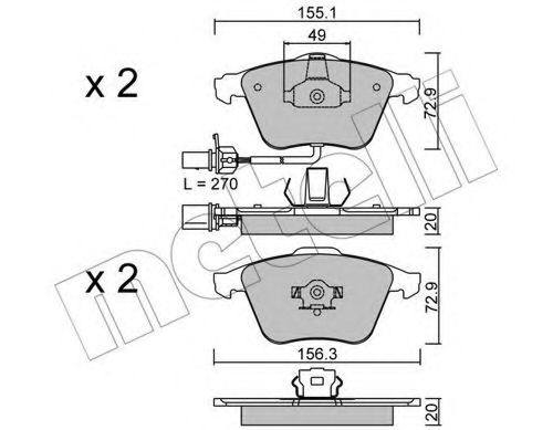 Комплект гальмівних колодок (дискових) FERODO арт. 2205491