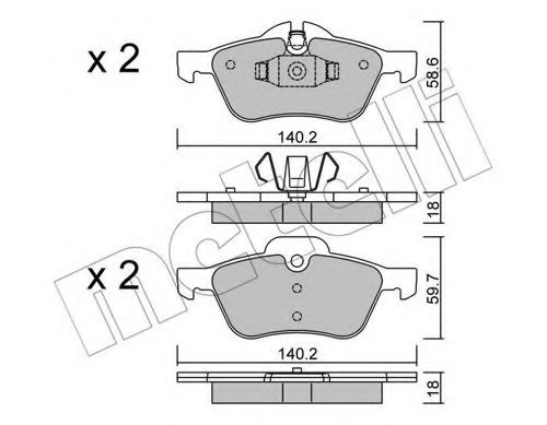 Комплект гальмівних колодок (дискових) BOSCH арт. 2205550