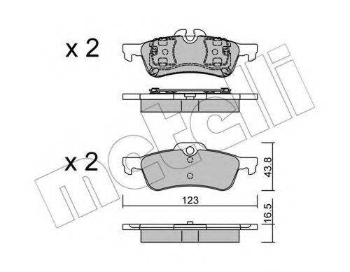 Комплект гальмівних колодок (дискових) BREMBO арт. 2205560