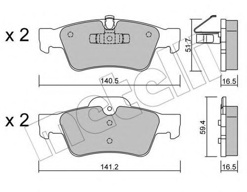 Комплект гальмівних колодок (дискових) BREMBO арт. 2205681