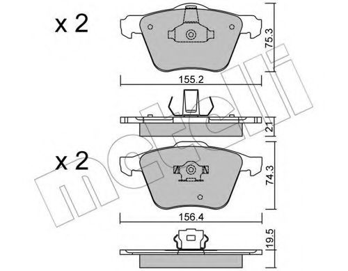 Комплект гальмівних колодок (дискових) TEXTAR арт. 2205990