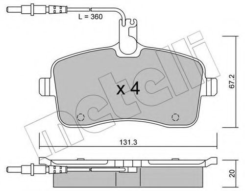 Комплект гальмівних колодок (дискових) BREMBO арт. 2206000