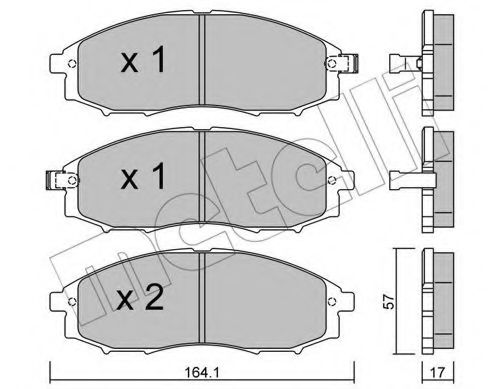 Комплект гальмівних колодок (дискових) JAPANPARTS арт. 2206110