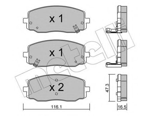 Комплект гальмівних колодок (дискових) JAPANPARTS арт. 2206290