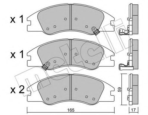 Комплект гальмівних колодок (дискових) BREMBO арт. 2206300