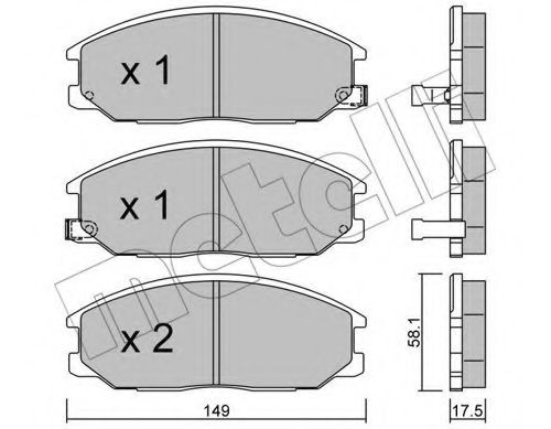 Комплект гальмівних колодок (дискових) BLUEPRINT арт. 2206320