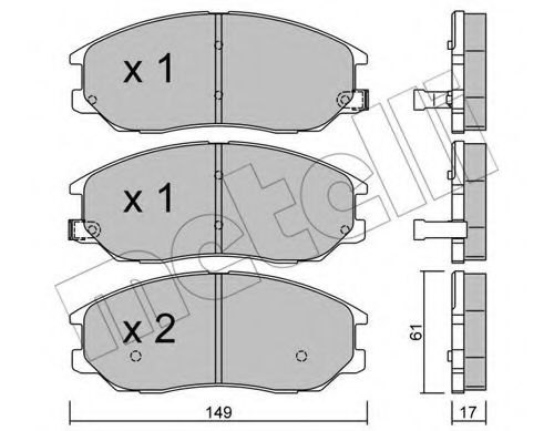 Комплект гальмівних колодок (дискових) BLUEPRINT арт. 2206330