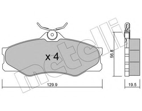 Комплект гальмівних колодок (дискових) BREMBO арт. 2206360