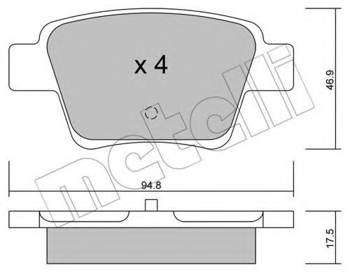 Комплект гальмівних колодок (дискових) BOSCH арт. 2206390