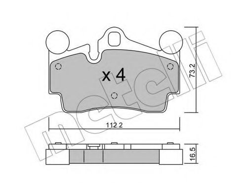 Комплект гальмівних колодок (дискових) BREMBO арт. 2206550