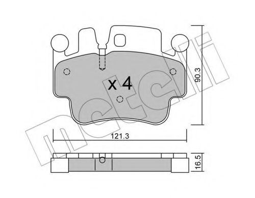 Комплект гальмівних колодок (дискових) BREMBO арт. 2206570