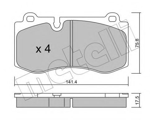 Комплект гальмівних колодок (дискових) BREMBO арт. 2206690