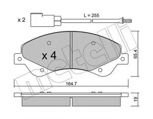 Комплект гальмівних колодок (дискових) TOKO CARS арт. 2206790