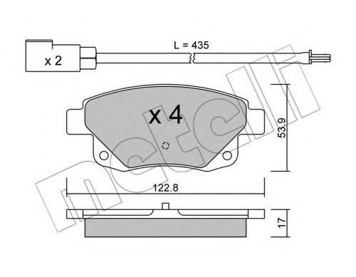 Комплект гальмівних колодок (дискових) TEXTAR арт. 2206810