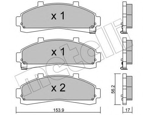 Комплект гальмівних колодок (дискових) BREMBO арт. 2206830