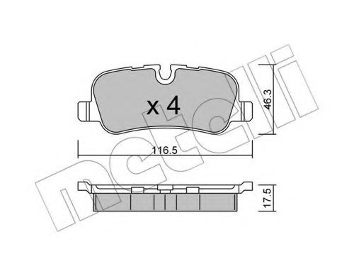 Комплект гальмівних колодок (дискових) LANDROVER арт. 2206940