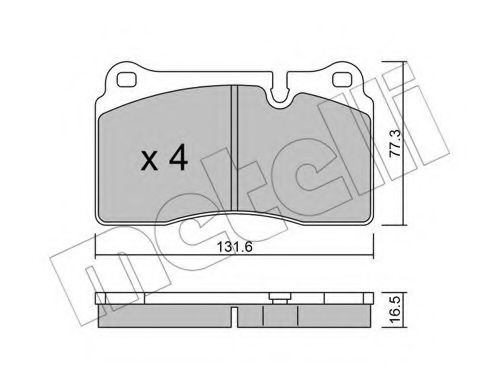 Комплект гальмівних колодок (дискових) ABS арт. 2206950