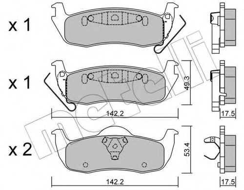 Комплект гальмівних колодок (дискових) JAPANPARTS арт. 2207200