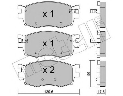 Комплект гальмівних колодок (дискових) HYUNDAI арт. 2207240