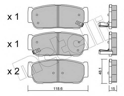 Комплект гальмівних колодок (дискових) JAPANPARTS арт. 2207270