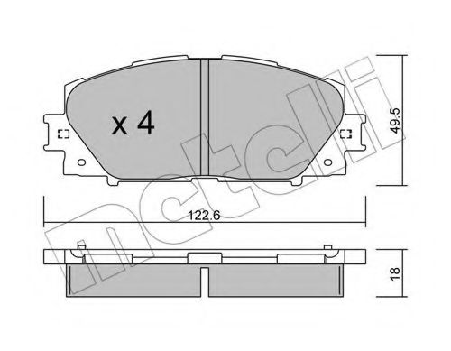 Комплект гальмівних колодок (дискових) BREMBO арт. 2207450