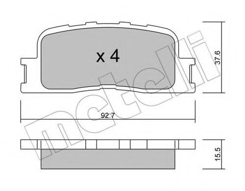 Комплект гальмівних колодок (дискових) BLUEPRINT арт. 2207530