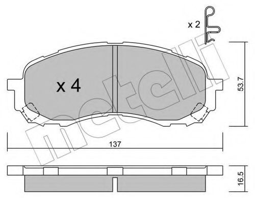 Комплект гальмівних колодок (дискових) BREMBO арт. 2207620