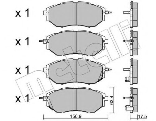 Комплект гальмівних колодок (дискових) BREMBO арт. 2207630