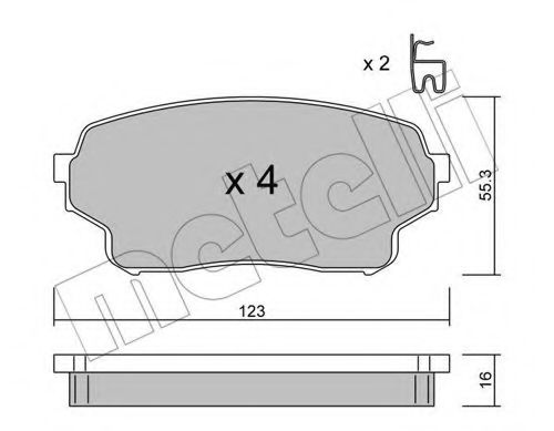 Комплект гальмівних колодок (дискових) BREMBO арт. 2207650