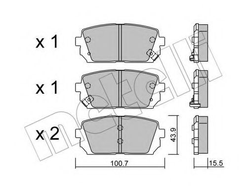 Комплект гальмівних колодок (дискових) TOKO CARS арт. 2207840