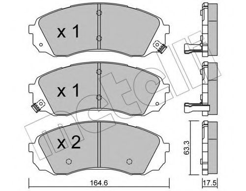 Комплект гальмівних колодок (дискових) ABS арт. 2207850