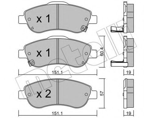 Комплект гальмівних колодок (дискових) BOSCH арт. 2207890